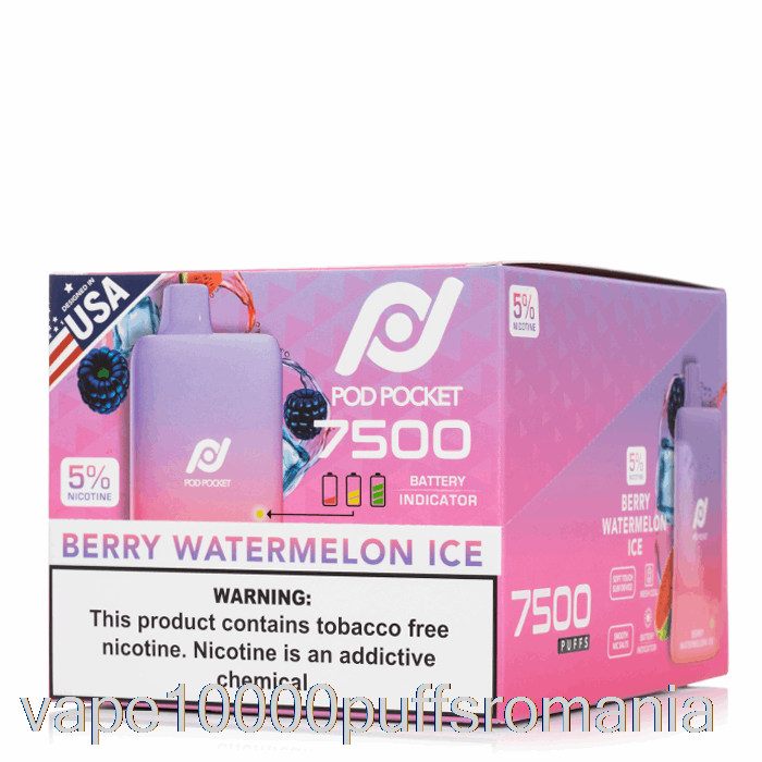 Vape Romania [10-pack] Pod Pocket 7500 De Unica Folosinta